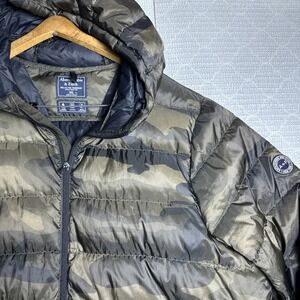 Abercrombie & Fitch Men’s Camo Hooded Puffer Jacket - Olive/Black
